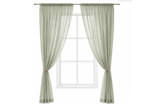 Urbanara | Vorhang 2er-Set Mafalda Nova | Salbeigrün 140x320cm