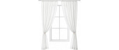 Urbanara | Vorhang 2er-Set Musselin Trofa | Weiss 135x320cm
