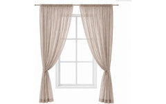 Urbanara | Vorhang 2er-Set Mafalda Nova | Helles Taupe 140x320cm