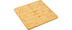 Kesper | Pizzaschneidebrett | Bambus, 33 x 33 x 1,6 cm