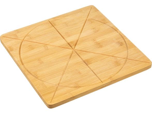 Kesper | Pizzaschneidebrett | Bambus, 33 x 33 x 1,6 cm