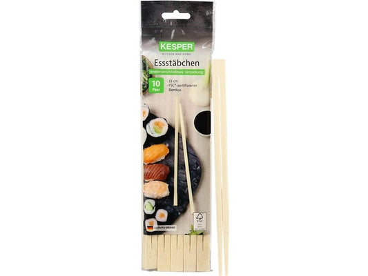 Kesper | Essstäbchen | 10 Stück, Bambus