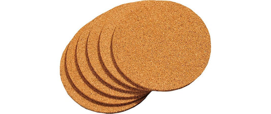 Kesper | Glasuntersetzer Kork Rund | 6 Stück, Ø 10 cm, Stärke: 0,3 cm
