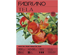 Fabriano | Acrylpapier Tela | 300g/m2, 10 Bl, Kalt gepresst, 42 x 56 cm