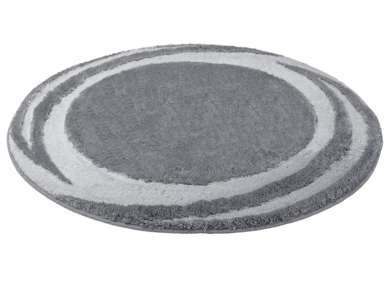 Kleine Wolke | Badteppich Mystic | Anthrazit 100 cm rund
