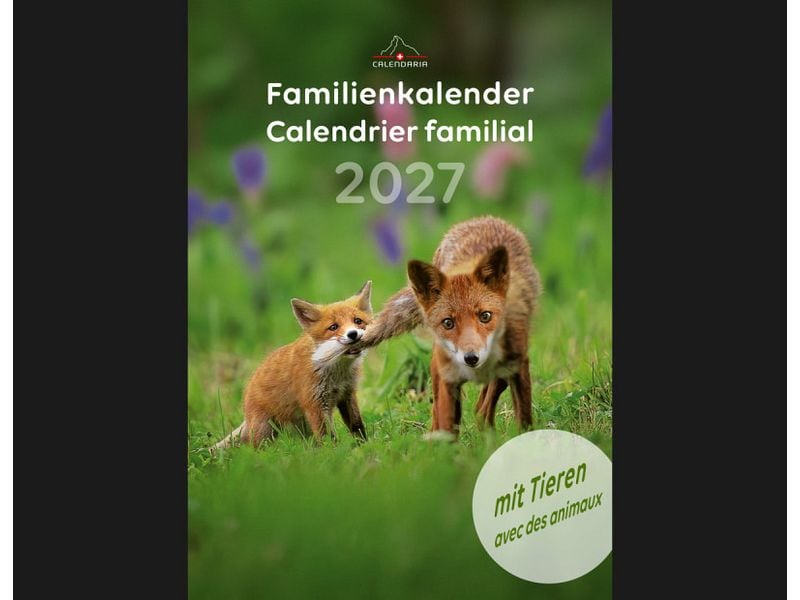 Calendaria | Kalender 2027 Familienkal Tiere | 21 x 27.9