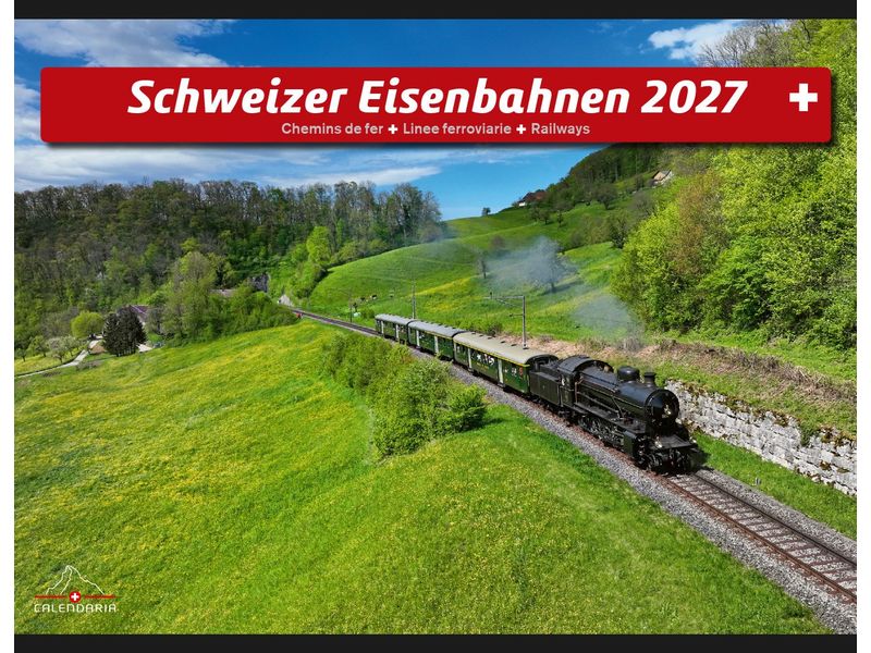 Calendaria | Kalender 2027 Eisenbahnen | 31.5 x 23 cm