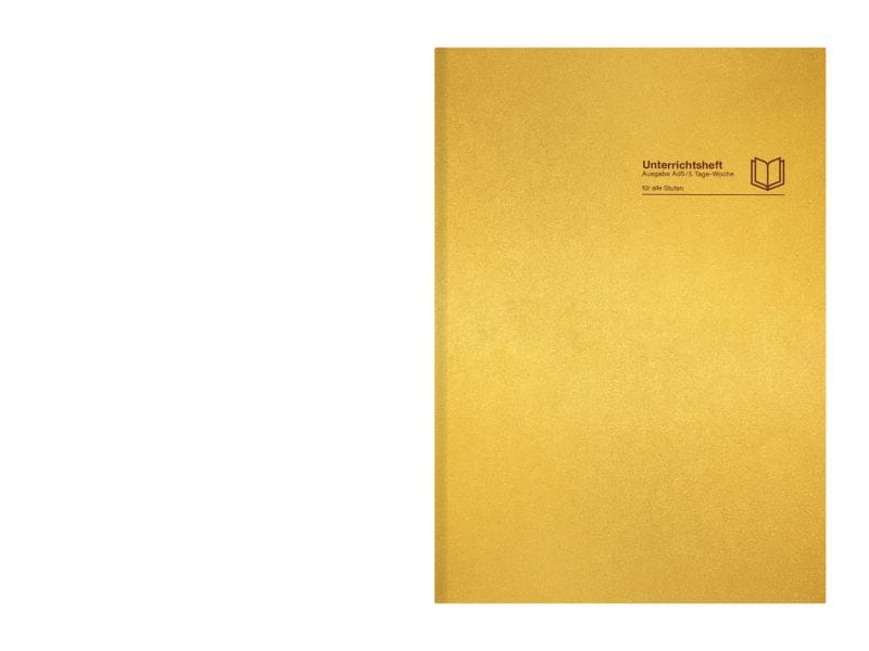 Clevs | Unterrichtsheft ohne Datum 2026/2027 | Ausgabe Ad5 - für alle Stufen, gold, 52 KW