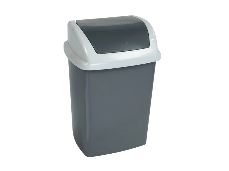 Maul | Abfalleimer Swing 10 L, Dunkelgrau | 10 L, Schwingdeckel, dunkelgrau