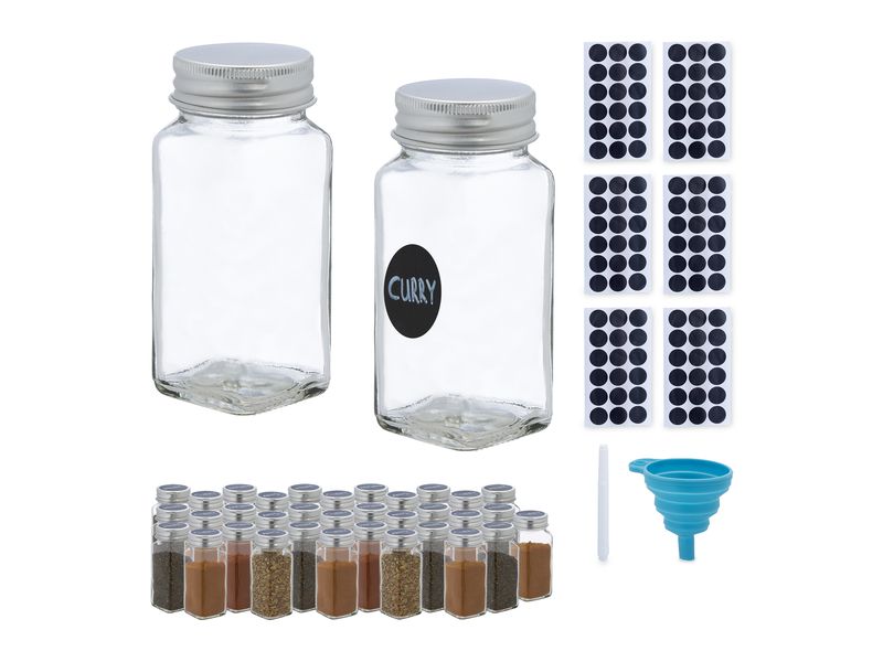 relaxdays | Gewürzgläser 36er Set | Volumen je Streuer: ca. 120 ml