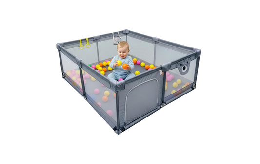 relaxdays | Laufstall Baby mit 50 Bällen | 120 x 180 cm