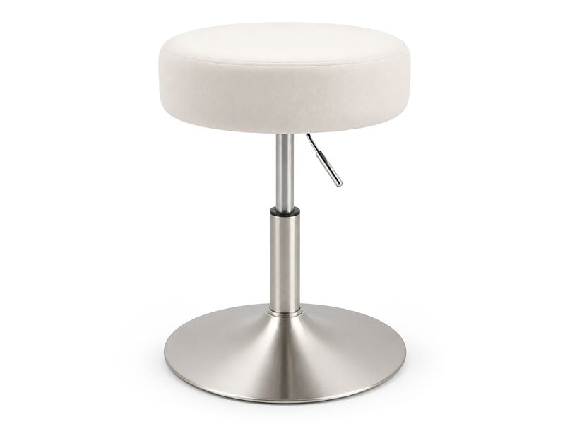 relaxdays | Schminkhocker höhenverstellbar | Beige/Silber