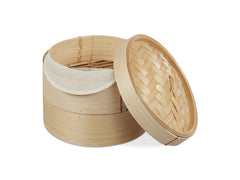 relaxdays | Dampfgarer Bambus | 2 Etagen 20,5 cm