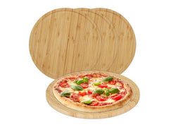 relaxdays | Pizzateller Bambus | 4 Stück