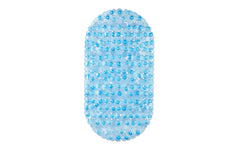 relaxdays | Badewannenmatte Steinoptik | Blau, ca. 0,7 x 68 x 35,5 cm