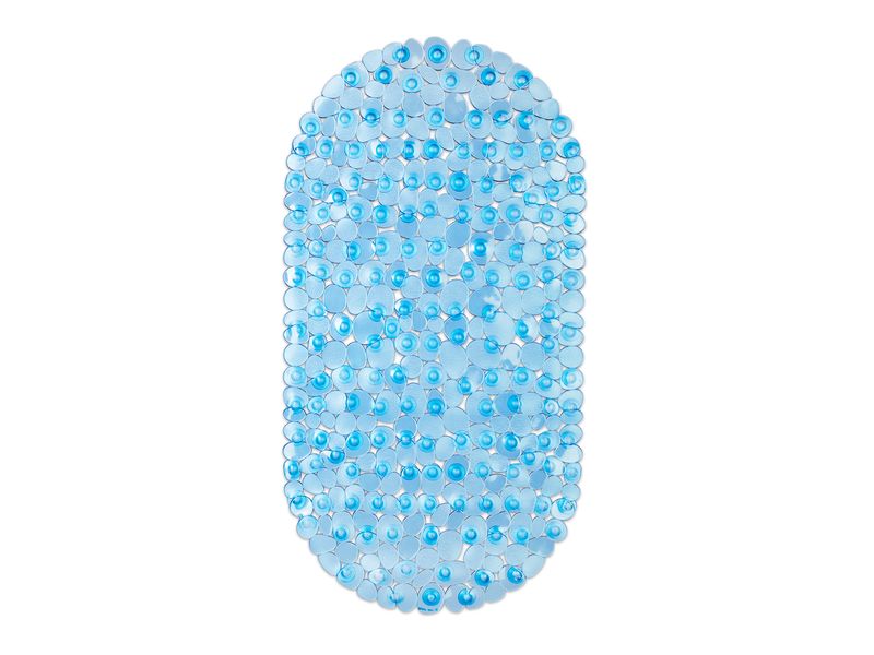 relaxdays | Badewannenmatte Steinoptik | Blau, ca. 0,7 x 68 x 35,5 cm