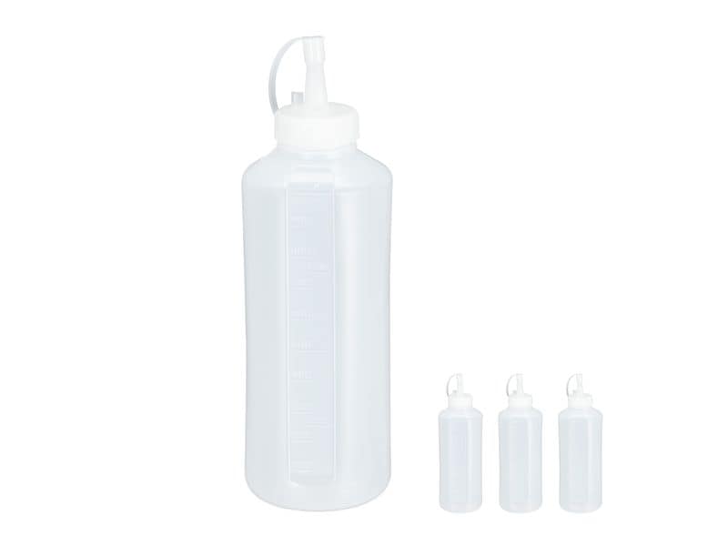 relaxdays | Quetschflasche 1000 ml | 4er Set, 4 x 1000 ml