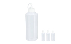 relaxdays | Quetschflasche 1000 ml | 4er Set, 4 x 1000 ml