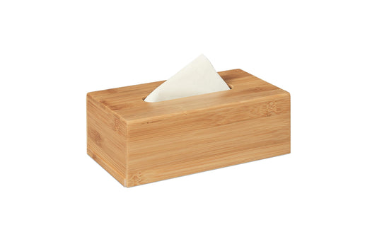 relaxdays | Kosmetiktücherbox | Bambus