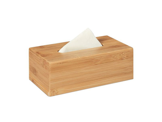 relaxdays | Kosmetiktücherbox | Bambus