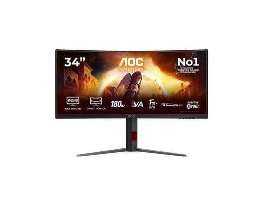 AOC | Monitor 34 CU34G4CA | 180 Hz, VA, HDMI, DP , HV, 90W PD