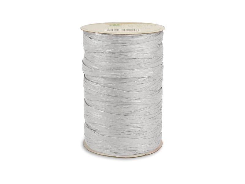 Pattberg | Geschenkband Raffia | Bast, 100m, silber