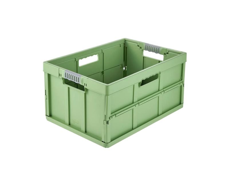 keeeper | Profi-Klappbox mit Softgriffen 45 l | Modell Eco Benno, eco grass green