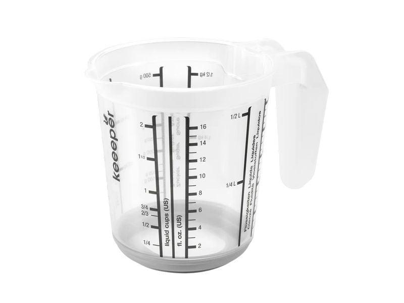 keeeper | Messkanne mit Anti-Rutsch 0.5 l | Modell massimo, nordic grey