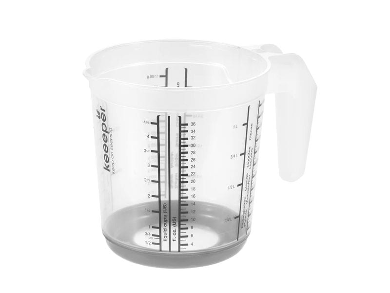 keeeper | Messkanne mit Anti-Rutsch 1 l | Modell massimo, nordic grey