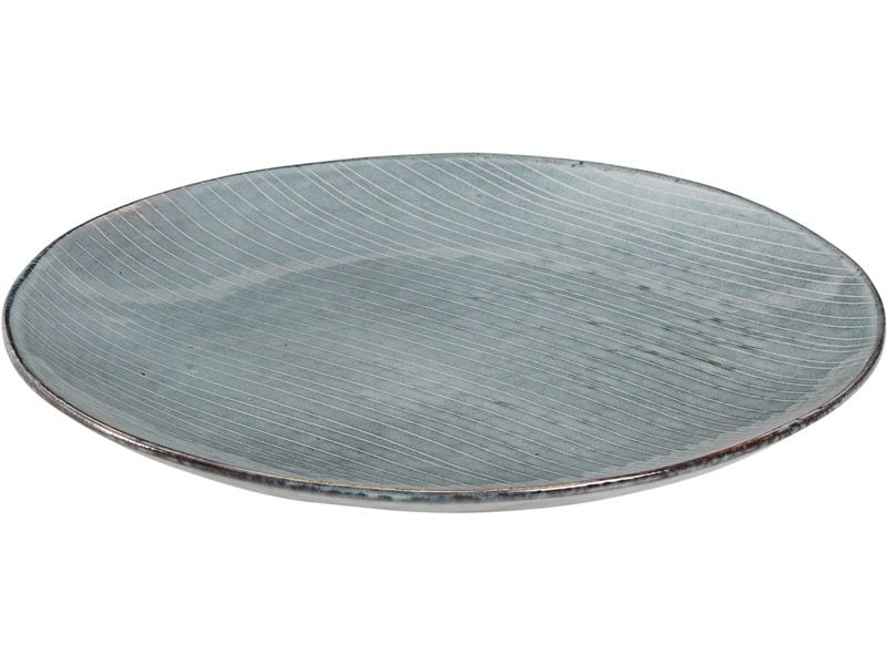 Broste Copenhagen | BC Nordic Sea Teller | 4 Stk. Soft Blue, Steingut reaktiver Glasur