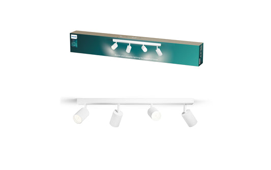 Philips | Wyatt Aufbauspot 4er | ohne Leuchtmittel GU10, weiss
