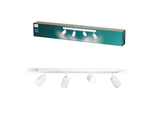 Philips | Wyatt Aufbauspot 4er | ohne Leuchtmittel GU10, weiss