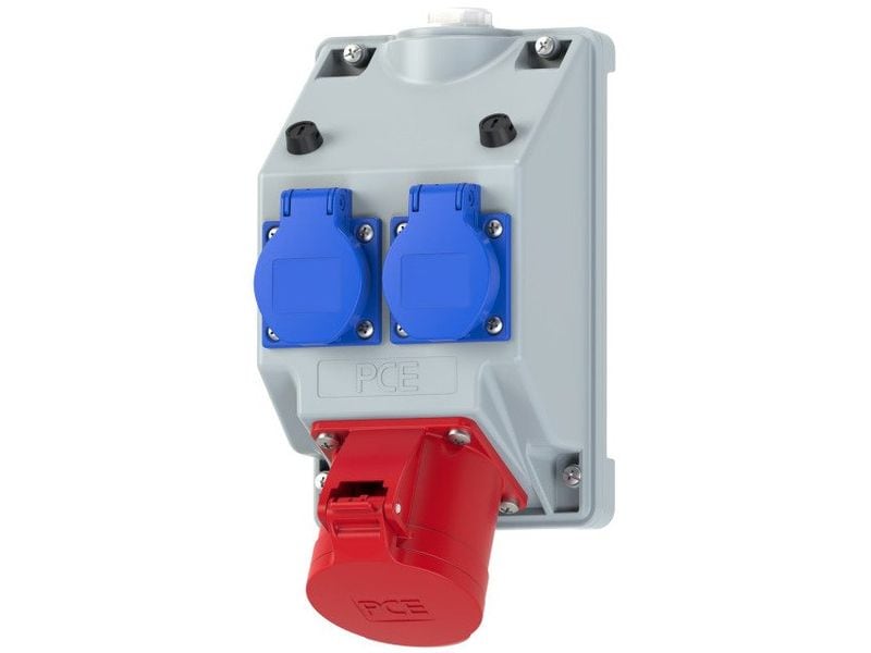 Spälti AG | Spälti Wandsteckdosenkombination | COMBO-POL2 32/5 IP44 2xT23