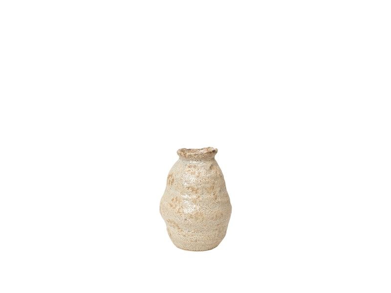 Broste Copenhagen | BC Alma Vase | Sand, Reaktiv glasierte Keramik