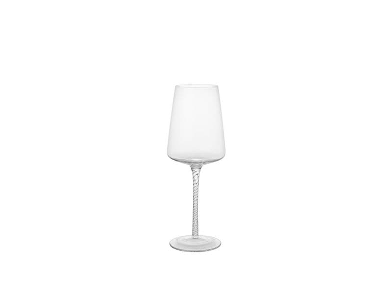 Broste Copenhagen | BC Bellevue Weissweinglas | 4 Stk. Clear, Mundgeblasenes Glas