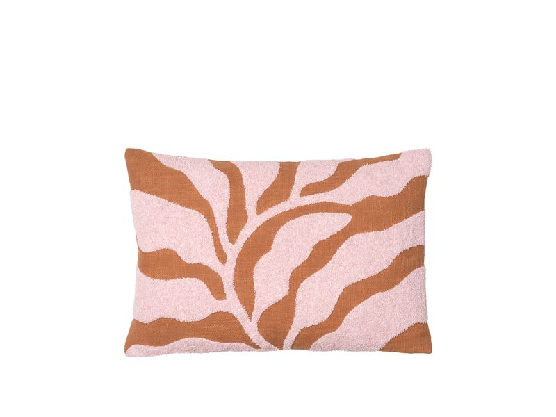 Broste Copenhagen | BC Delia Kissenbezug | Mocha Bisque/Chalk Pink, 100% Baumwolle
