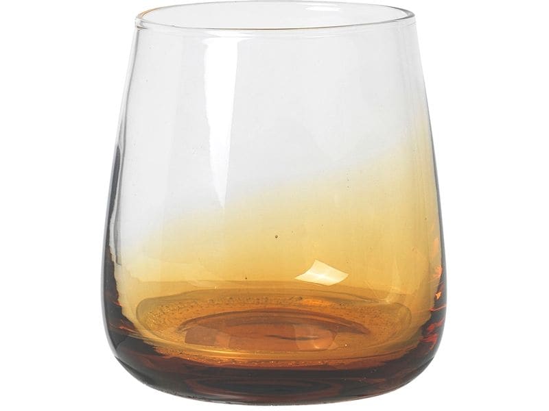 Broste Copenhagen | BC Amber Glas | 4 Stk. Caramel, Mundgeblasenes Glas