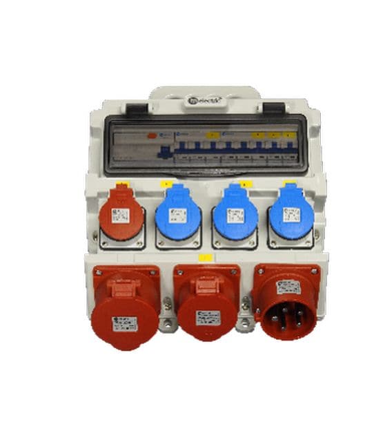 Spälti AG | Spälti Stromverteiler 1x CEE32/5 Stecker | 1x CEE32/5 Steckd, 1x CEE16/5, 1x T25
