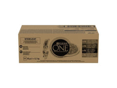 Purina ONE | Nassfutter Sterilcat | Truthahn, Lachs, Rind & Huhn, 60x85g