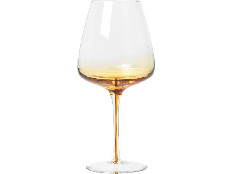 Broste Copenhagen | BC Amber Rotweinglas | 4 Stk. Caramel, Mundgeblasenes Glas