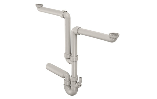 Geberit | Spültisch-Garnitur grau | 2-teilig, Ø 56 mm