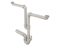 Geberit | Spültisch-Garnitur grau | 2-teilig, Ø 56 mm
