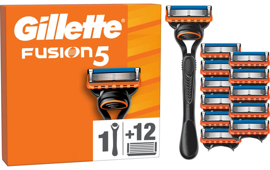 Gillette | Fusion5 Klingen 12er & Handstück | 12 Stück