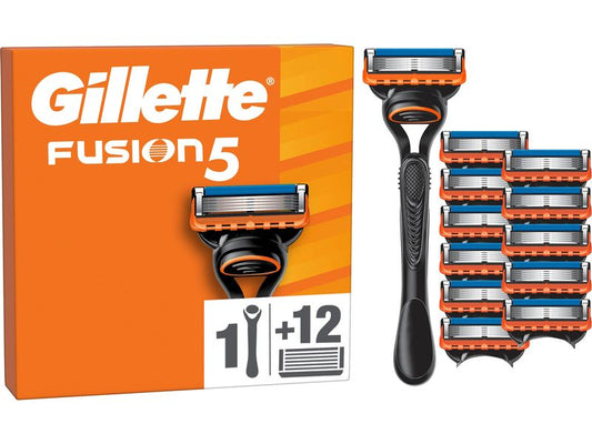 Gillette | Fusion5 Klingen 12er & Handstück | 12 Stück