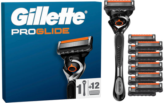 Gillette | ProGlide Klingen 12er & Handstück | 12 Stück
