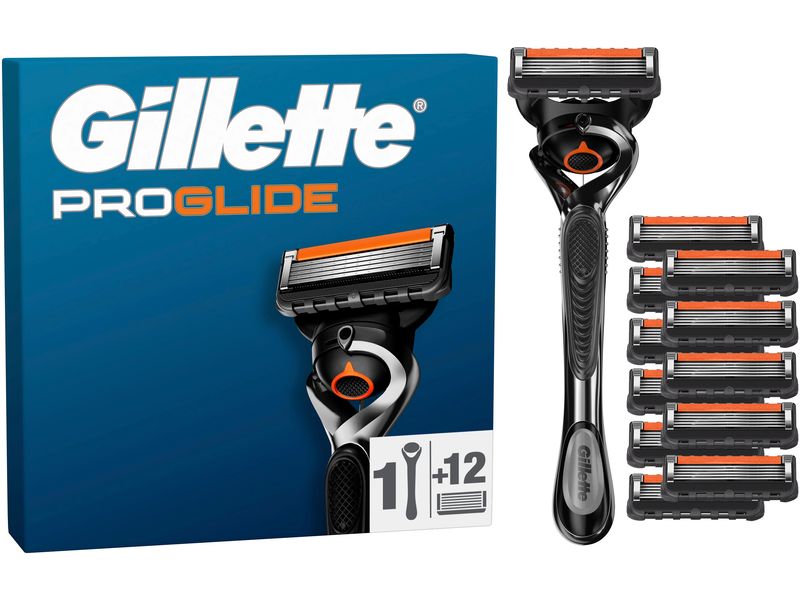 Gillette | ProGlide Klingen 12er & Handstück | 12 Stück