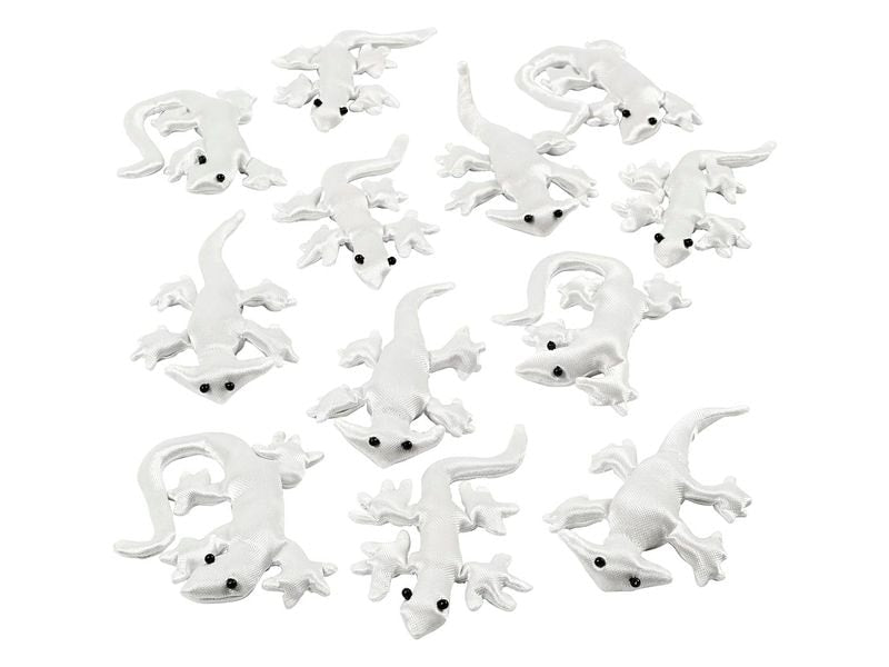 Creativ Company | Echsen Stofftiere | Weiss 10-14 cm 12 Stk