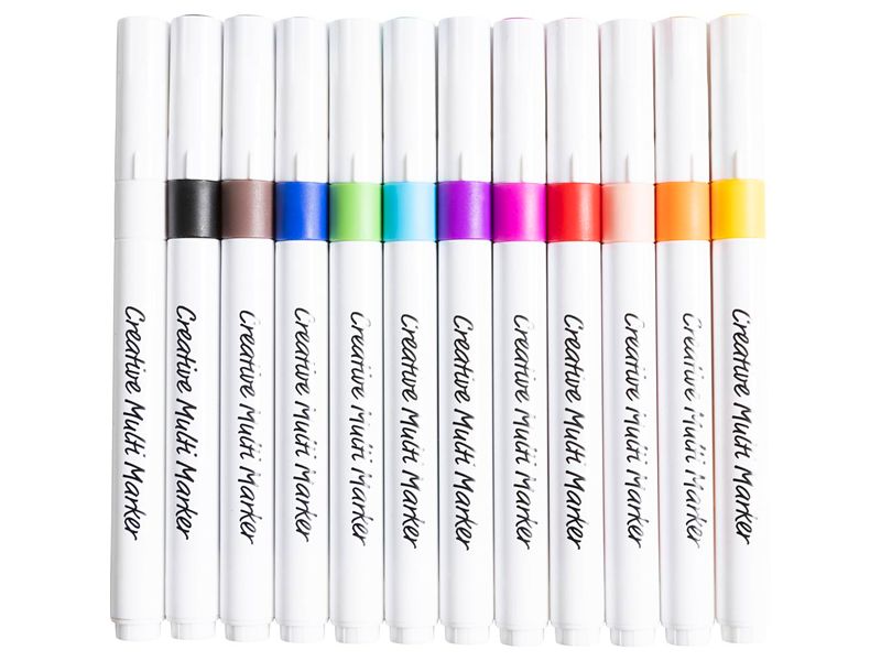 Creativ Company | Multi Marker | Strichstärke 4 mm sortierte Farben 12 Stk