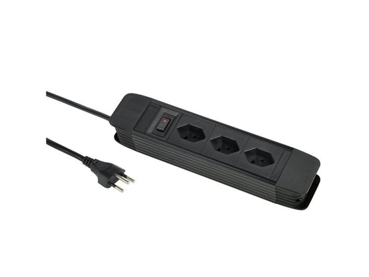 Schönenberger | Steckdosenleiste PRINCIPIO | 3xT13, 5m Kabel, schwarz