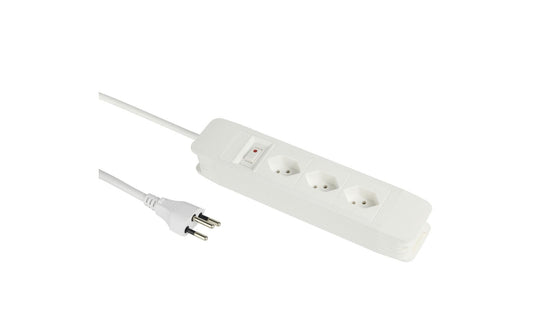 Schönenberger | Steckdosenleiste PRINCIPIO | 3XT13, 2m Kabel, weiss